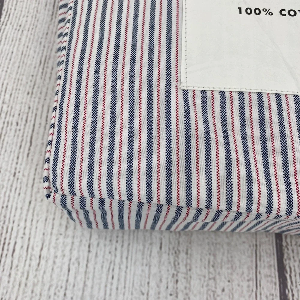 Tommy Hilfiger Sheet Set Twin XL Blue Cruising Stripe 100% Cotton Percale 3pc